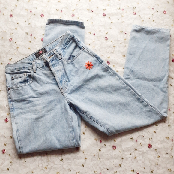 VTG AE Supply Co Dungarees Button Fly Jeans 2 Reg - Picture 5 of 8